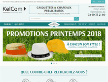 Tablet Screenshot of casquette-publicitaire-pro.com